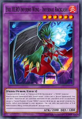 Card: Evil HERO Inferno Wing - Infernal Backlash