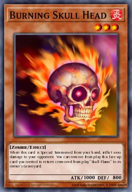Card: Burning Skull Head