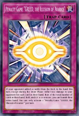 Card: Penalty Game "GREED, the Illusion of Avarice"