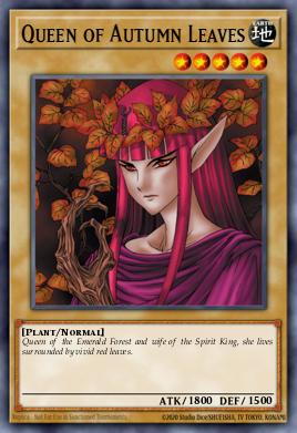 Card: Queen of Autumn Leaves