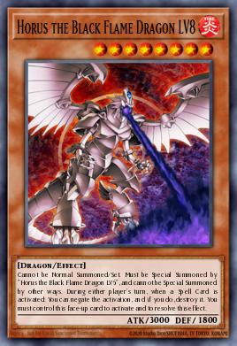 Card: Horus the Black Flame Dragon LV8