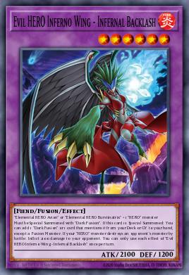 Card: Evil HERO Inferno Wing - Backfire