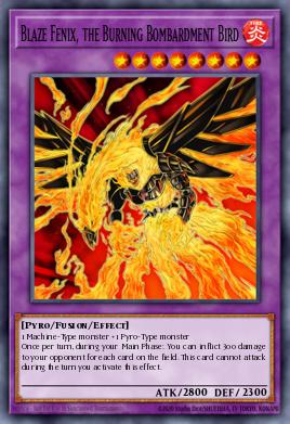Card: Blaze Fenix, the Burning Bombardment Bird