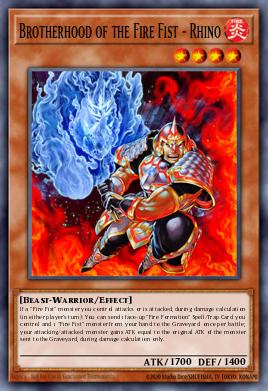 Card: Brotherhood of the Fire Fist - Rhino