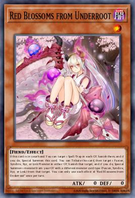 Card: Red Blossoms from Underroot