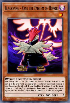 Card: Blackwing - Vayu the Emblem of Honor