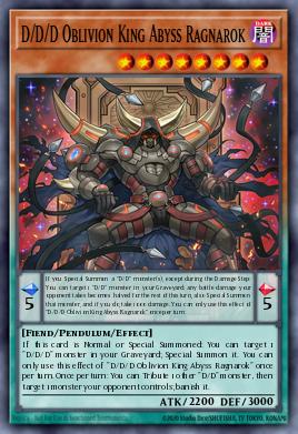 Card: D/D/D Oblivion King Abyss Ragnarok