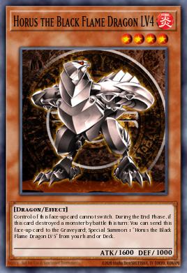 Card: Horus the Black Flame Dragon LV4