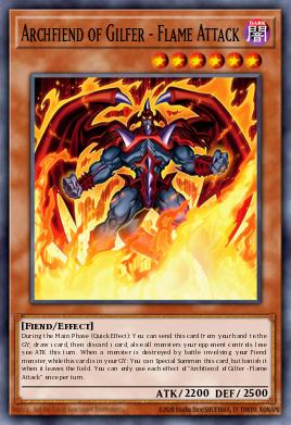 Card: Archfiend of Gilfer - Flame Attack
