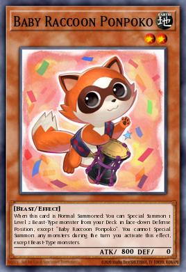 Card: Baby Raccoon Ponpoko