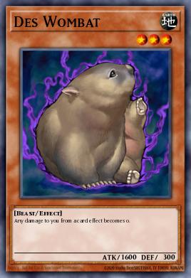 Card: Des Wombat