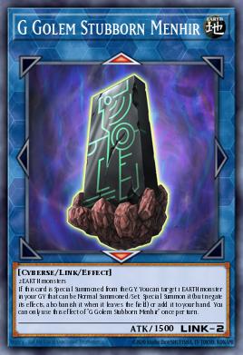 Card: G Golem Stubborn Menhir