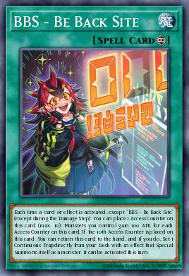 Card: BBS - Be Back Site